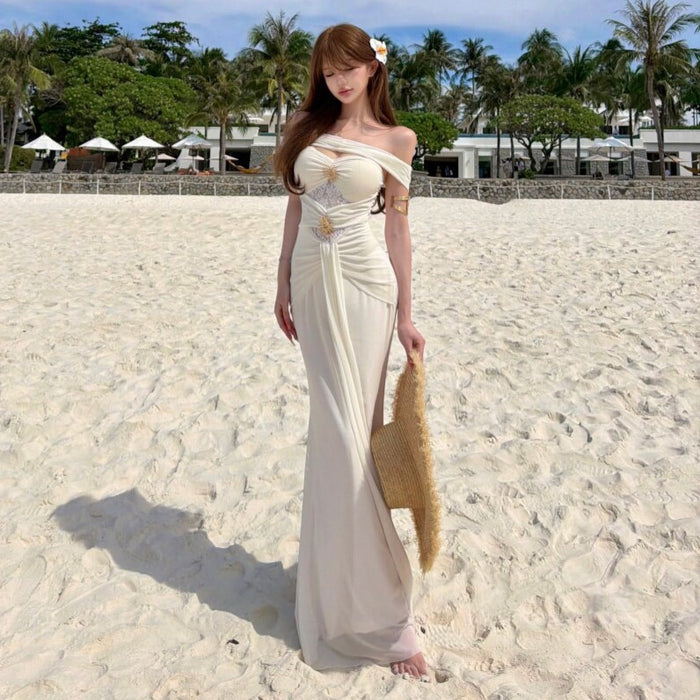 Off Shoulder Fishtail Evening Gowns - Fashionnsio