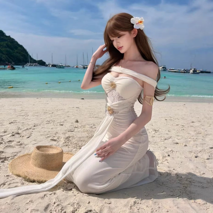 Off Shoulder Fishtail Evening Gowns - Fashionnsio