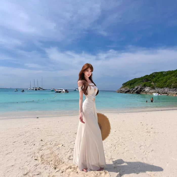 Off Shoulder Fishtail Evening Gowns - Fashionnsio