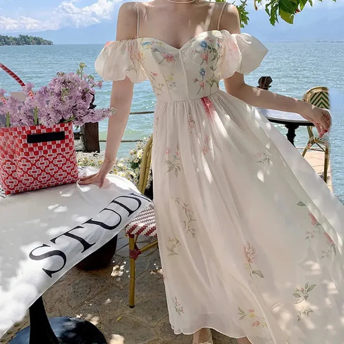 Off Shoulder Corset Sundress Dress fashionnsio