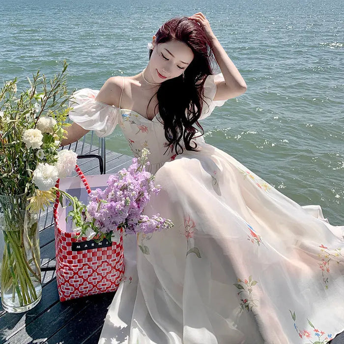 Off Shoulder Corset Sundress Dress fashionnsio