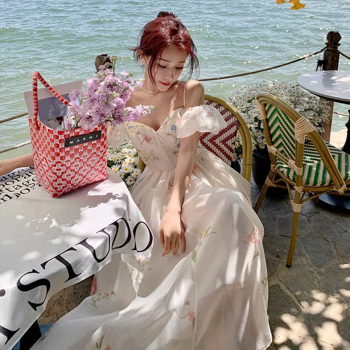 Off Shoulder Corset Sundress Dress fashionnsio