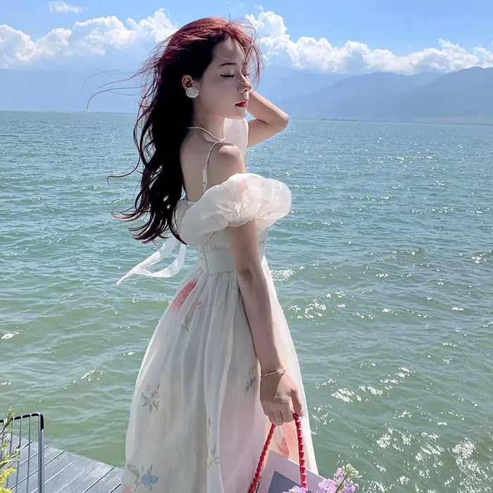 Off Shoulder Corset Sundress Dress fashionnsio