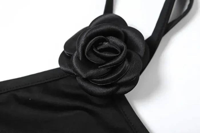One Shoulder Floral Bodycon Long Dress fashionnsio
