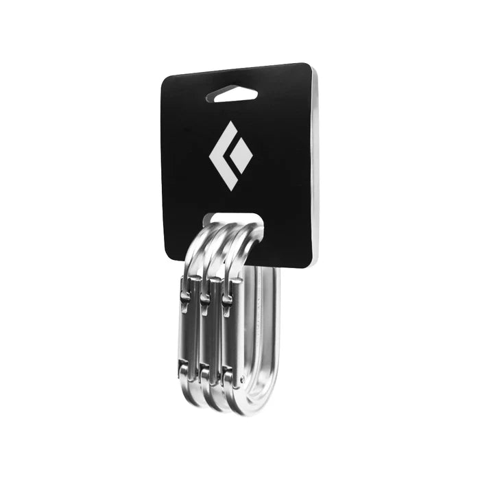 Oval Keylock Carabiner 3 Pack
