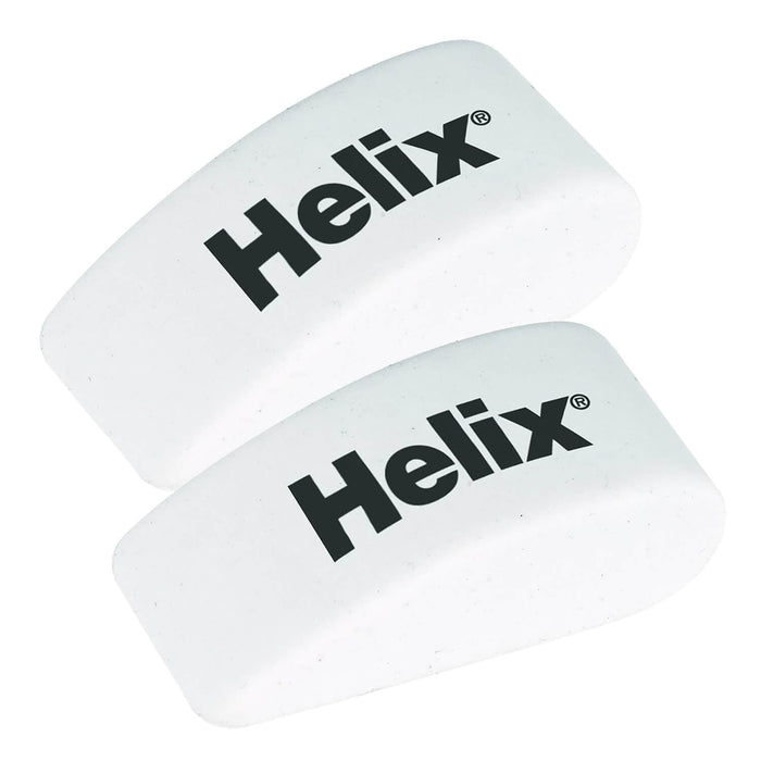 Pack of 2 Helix Ergo Wing Eraser White Comfortable Precise