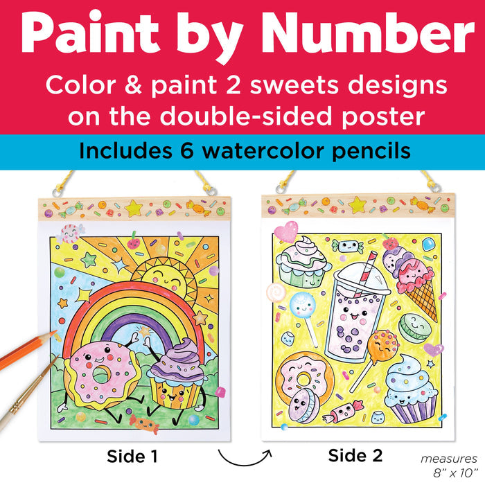Paint by Numbers Hanging Wall Art Kit - Sweets
