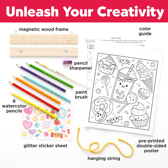 Paint by Numbers Hanging Wall Art Kit - Sweets