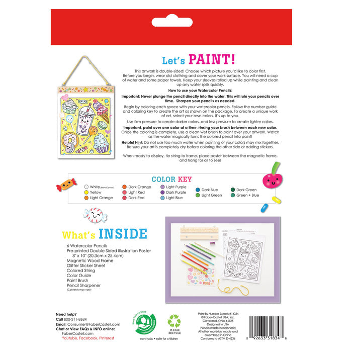 Paint by Numbers Hanging Wall Art Kit - Sweets