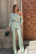 Pantalón Coimbra Salvia de Lady Pipa para invitada de boda.