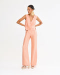 Pantalón Estoril Melocotón de vestir de Lady Pipa para invitada de boda de día.