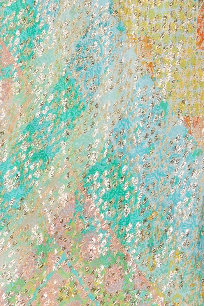 Pastel Boho Elodie Dress (Green Multi)