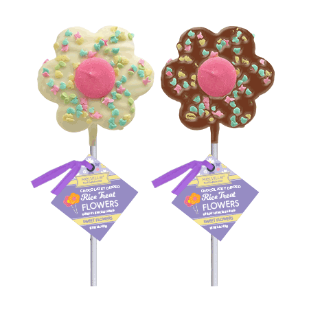 Pastel Confetti Flower Rice Treat Pops