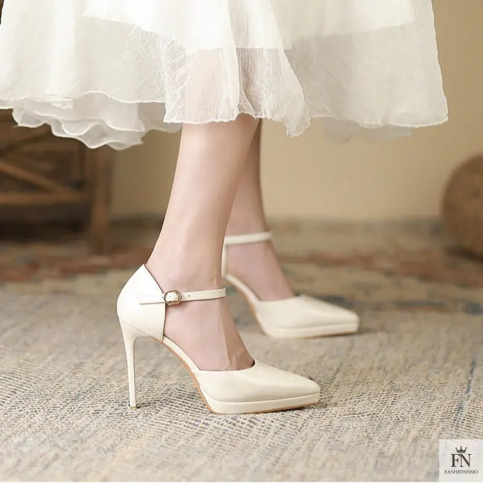 Patent Leather Platform Pointed High Heels - Fashionnsio