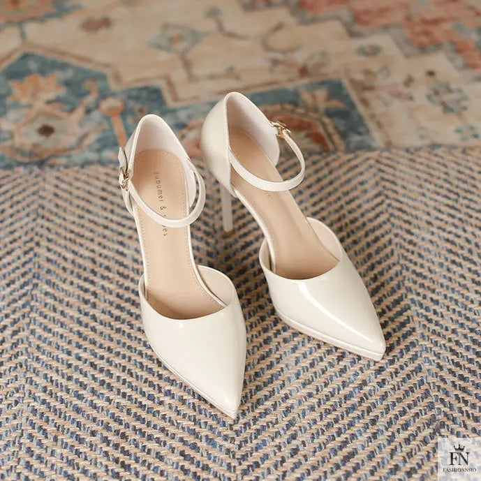 Patent Leather Platform Pointed High Heels - Fashionnsio