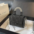 Pearl Beaded Weave Handbag - Fashionnsio