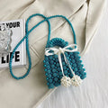 Pearl Beading Bow Sling Bags fashionnsio
