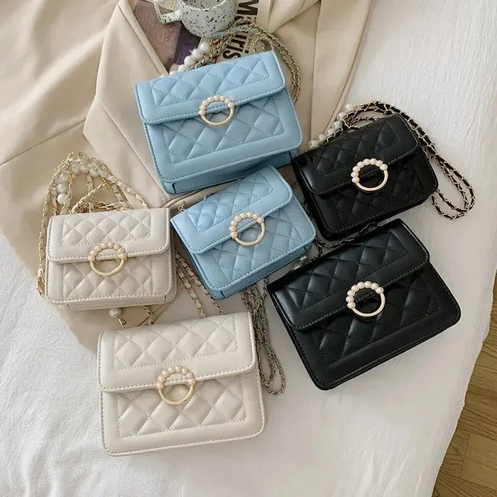 Pearl Chain Sling Bags fashionnsio