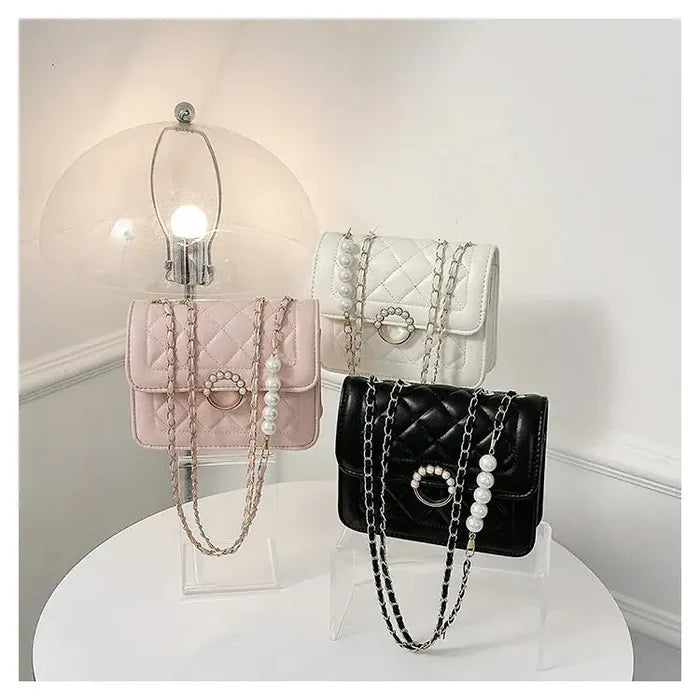 Pearl Chain Sling Bags fashionnsio
