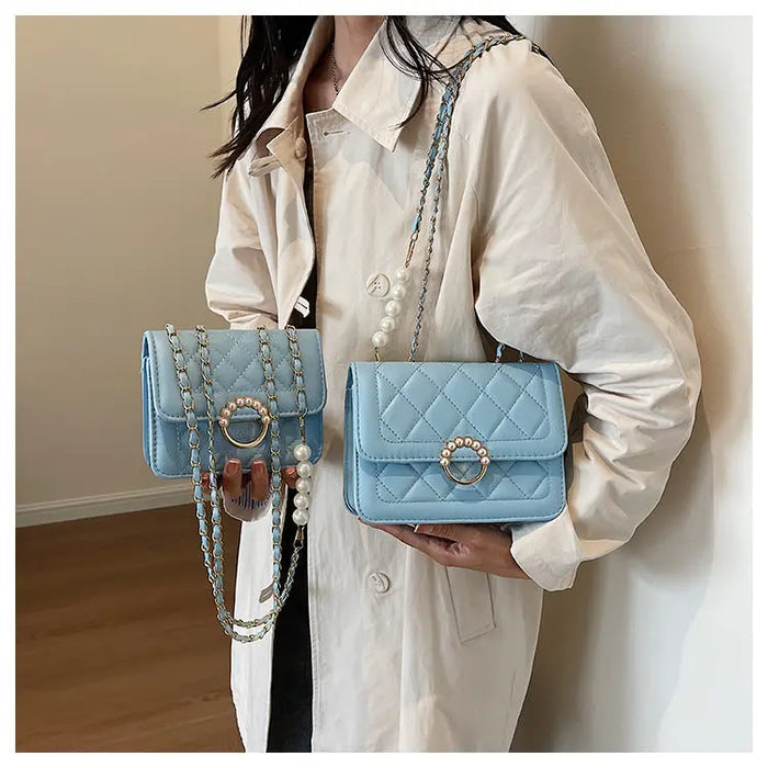 Pearl Chain Sling Bags fashionnsio