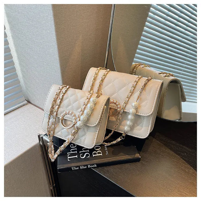 Pearl Chain Sling Bags fashionnsio