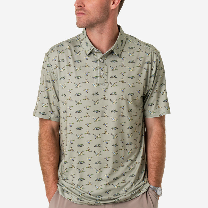 Performance Polo - Flying Ducks - Green