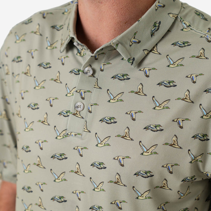 Performance Polo - Flying Ducks - Green