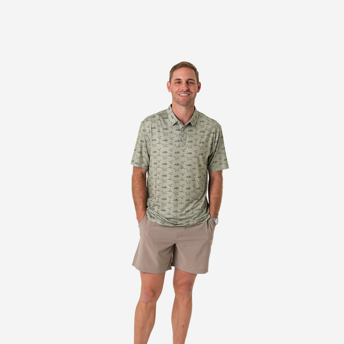 Performance Polo - Flying Ducks - Green