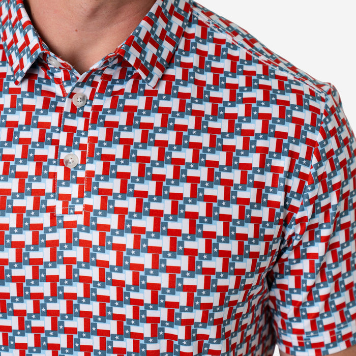 Performance Polo - Texas Flag