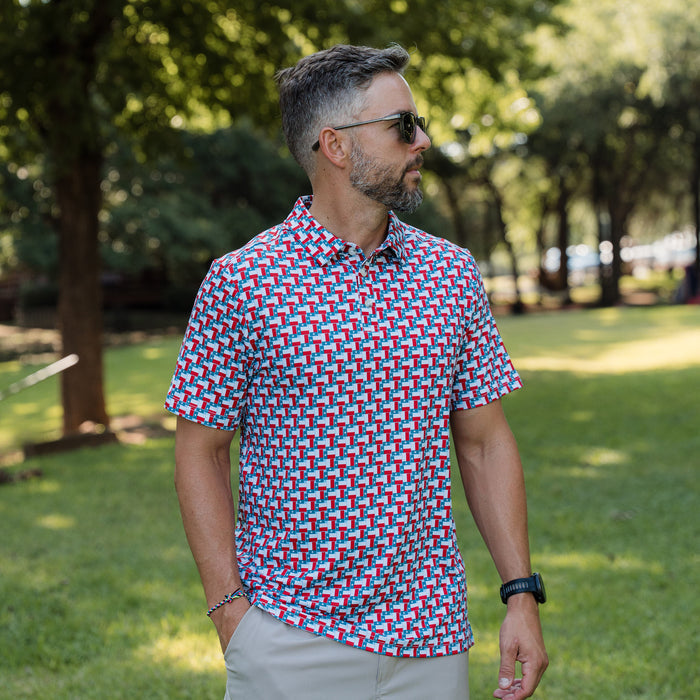 Performance Polo - Texas Flag