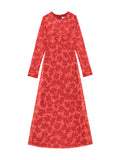 Petite Floral-Print Mesh Midaxi Dress