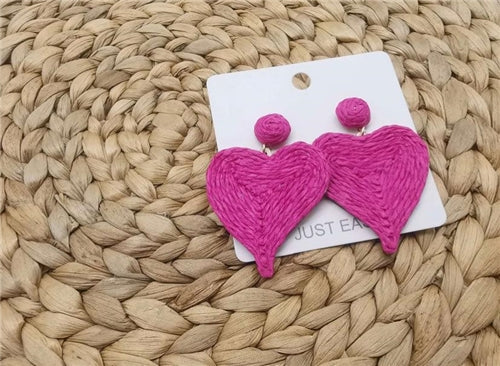 Pink Hearts Earrings