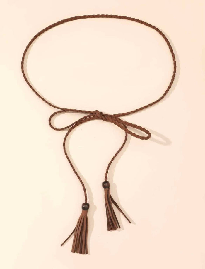 Plait Rope Belt - Tan