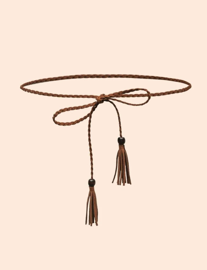 Plait Rope Belt - Tan
