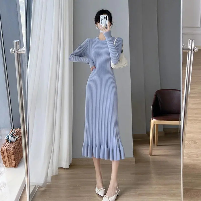 Korean Fishtail Knitted Dress fashionnsio