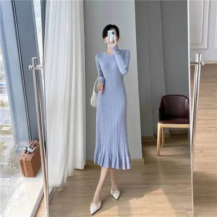 Korean Fishtail Knitted Dress fashionnsio