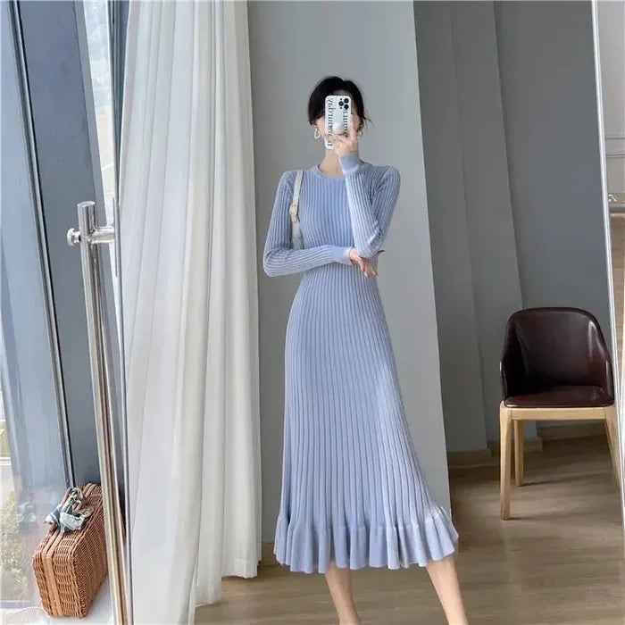 Korean Fishtail Knitted Dress fashionnsio