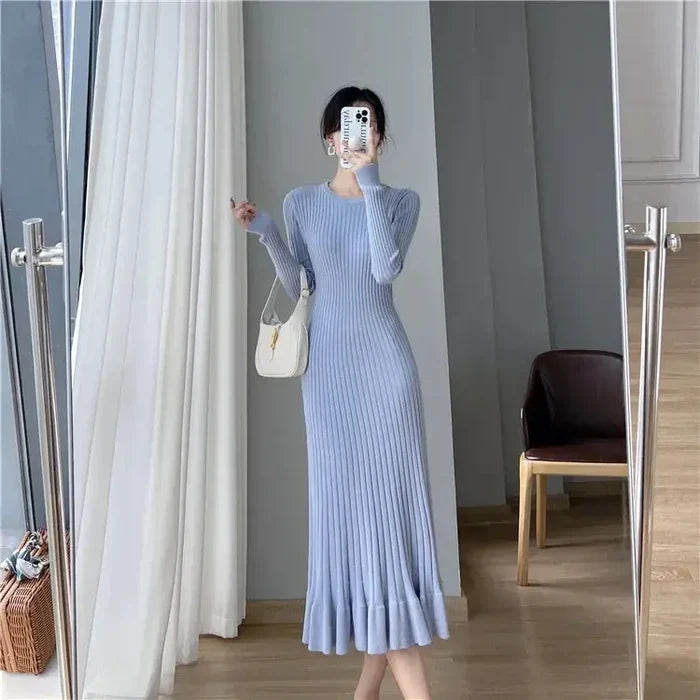 Korean Fishtail Knitted Dress fashionnsio