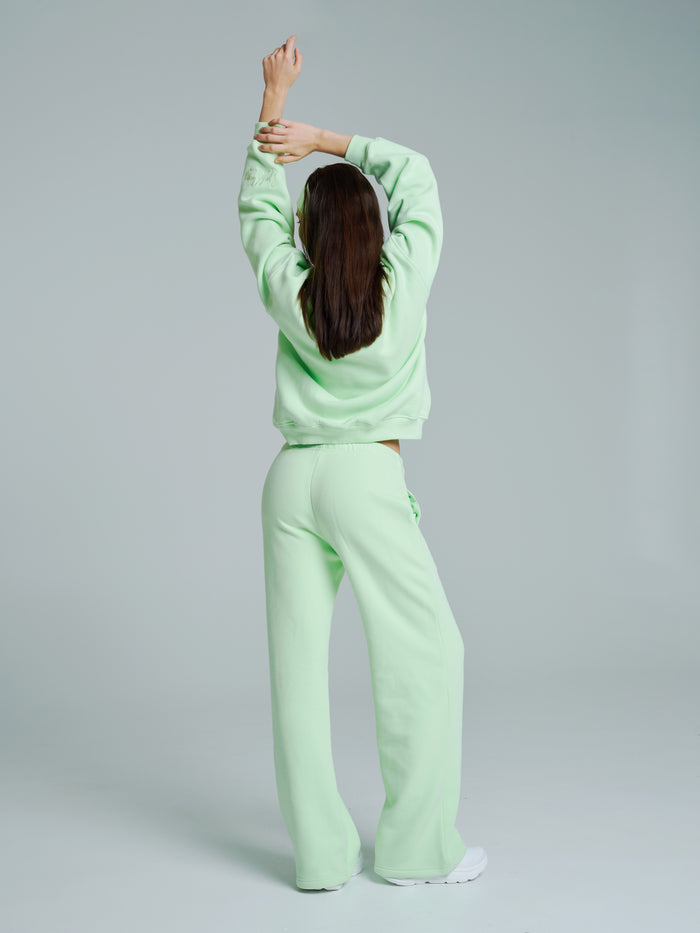Plush Fleece Crew Pullover - Honeydew