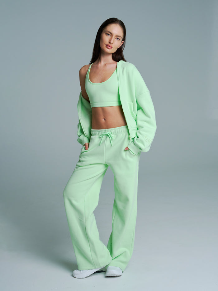 Plush Fleece Straight Leg Sweat Pant - Honeydew