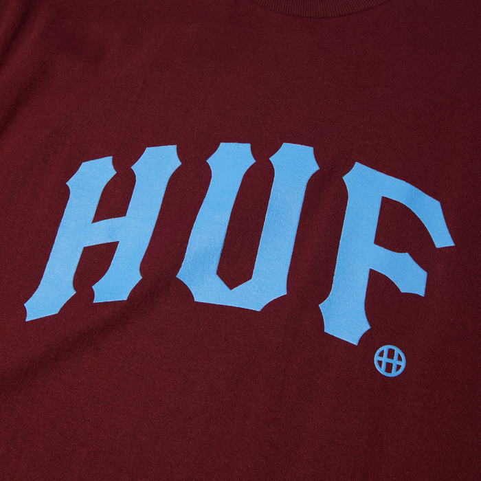 Polera HUF Arch S/S Tee Burgundy