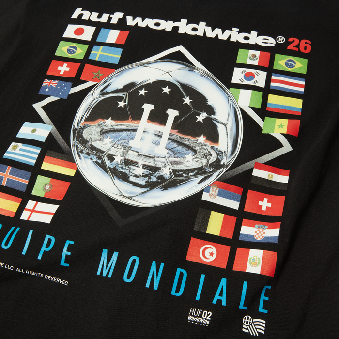 Polera HUF Equipe Mondiale S/S Tee Black