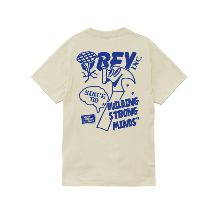 Polera OBEY Bulding Strong Minds Cream