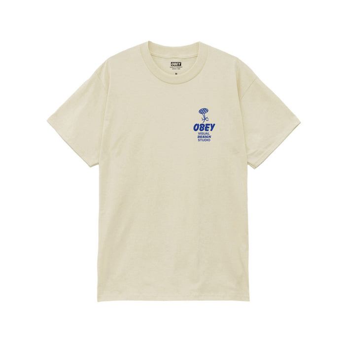 Polera OBEY Bulding Strong Minds Cream
