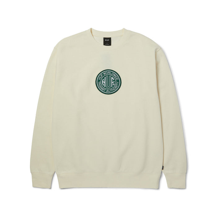 Poleron HUF Transit Authority Crewneck Bleach
