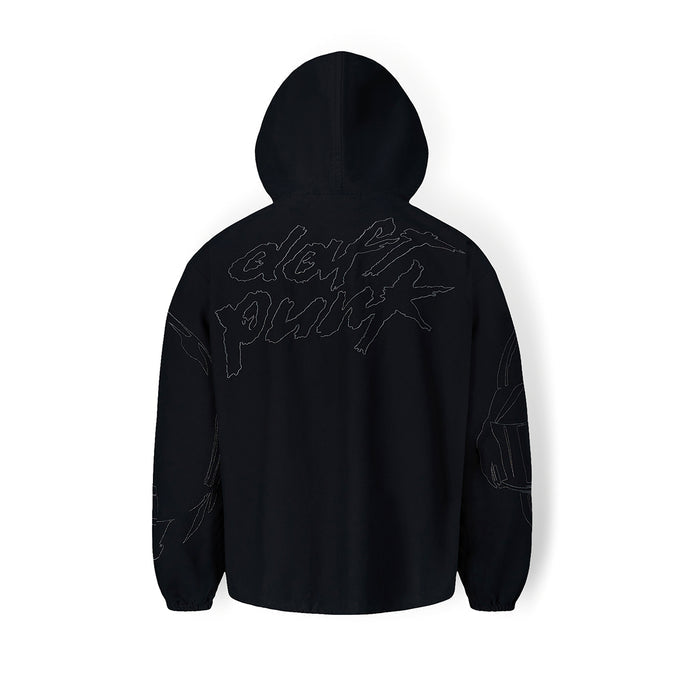 Poleron PLEASURES Digital Zip Poncho Black
