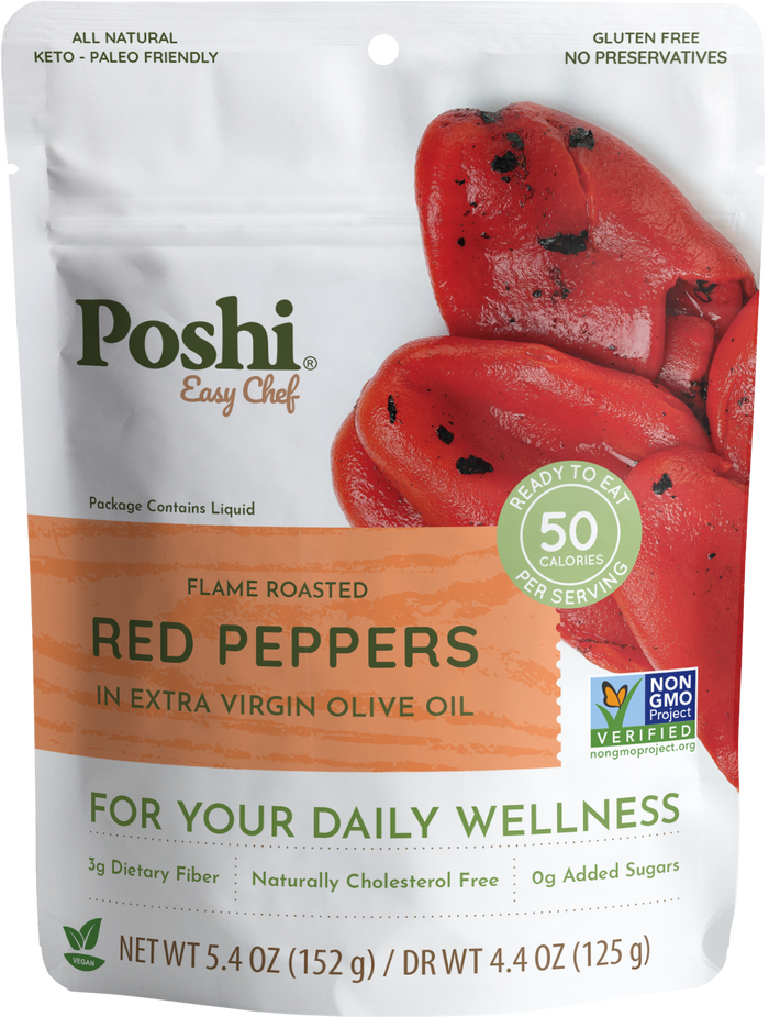 POSHI - Poshi - Roasted Red Peppers in Oil 5.4oz
