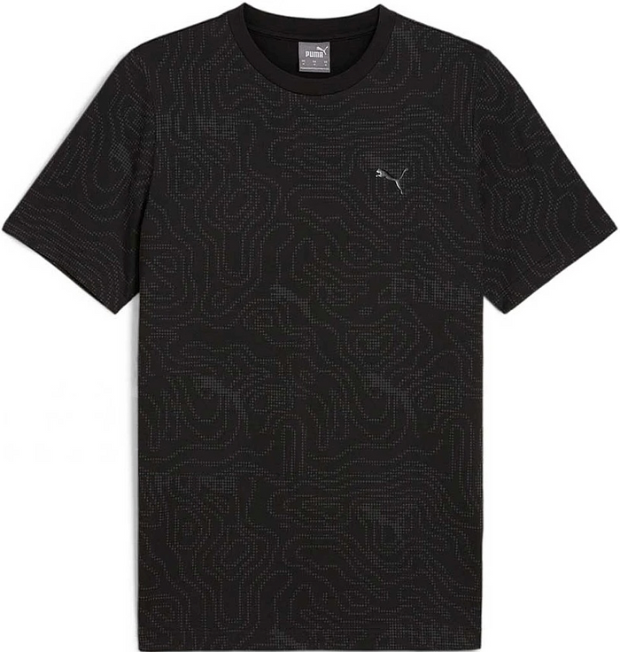 Puma OPEN ROAD AOP Tee Black Men's T-Shirt Black 68165601