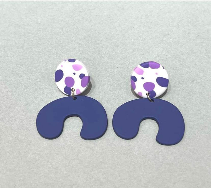 Purple Spot Earrings