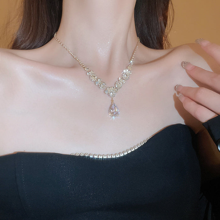 Radiance Teardrop Necklace Set - Fashionnsio